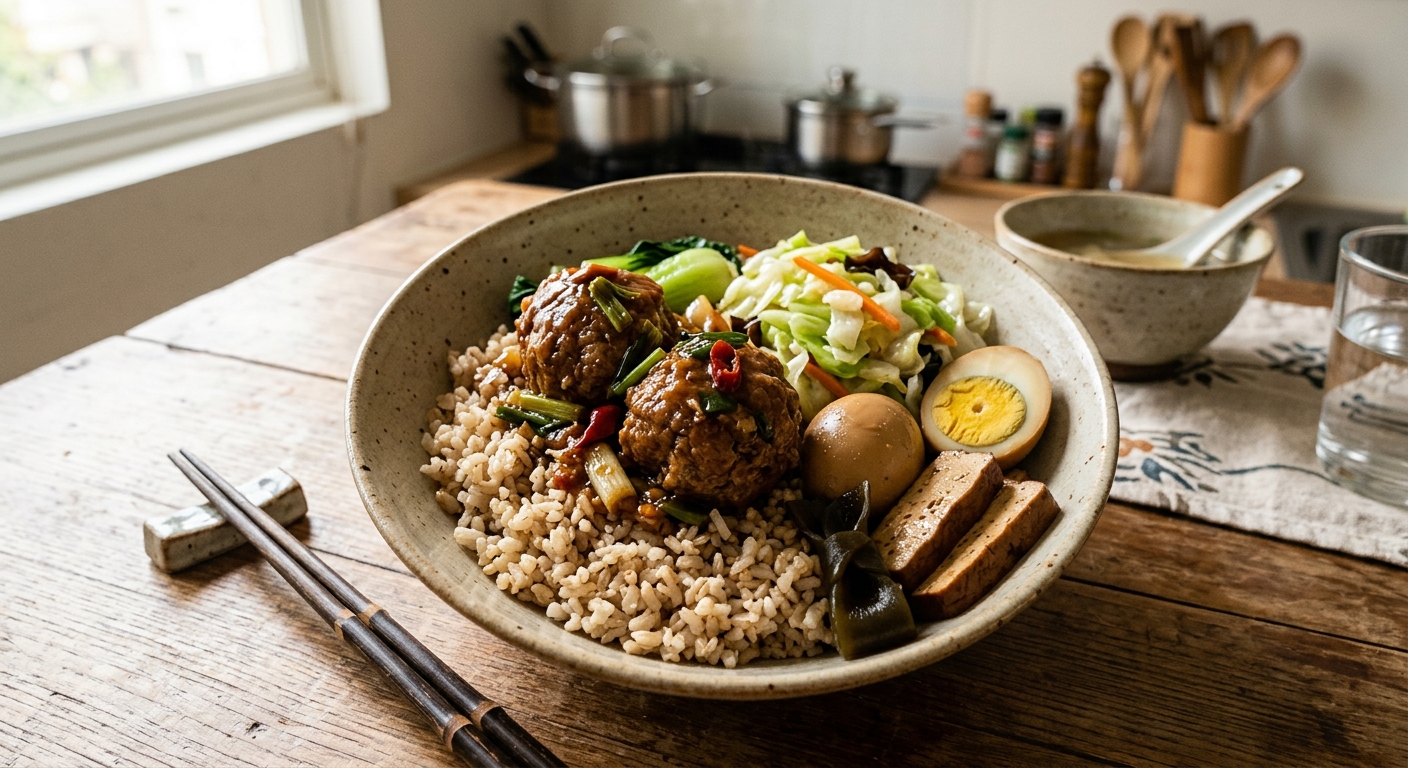 三菜一飯・青菜煮得香